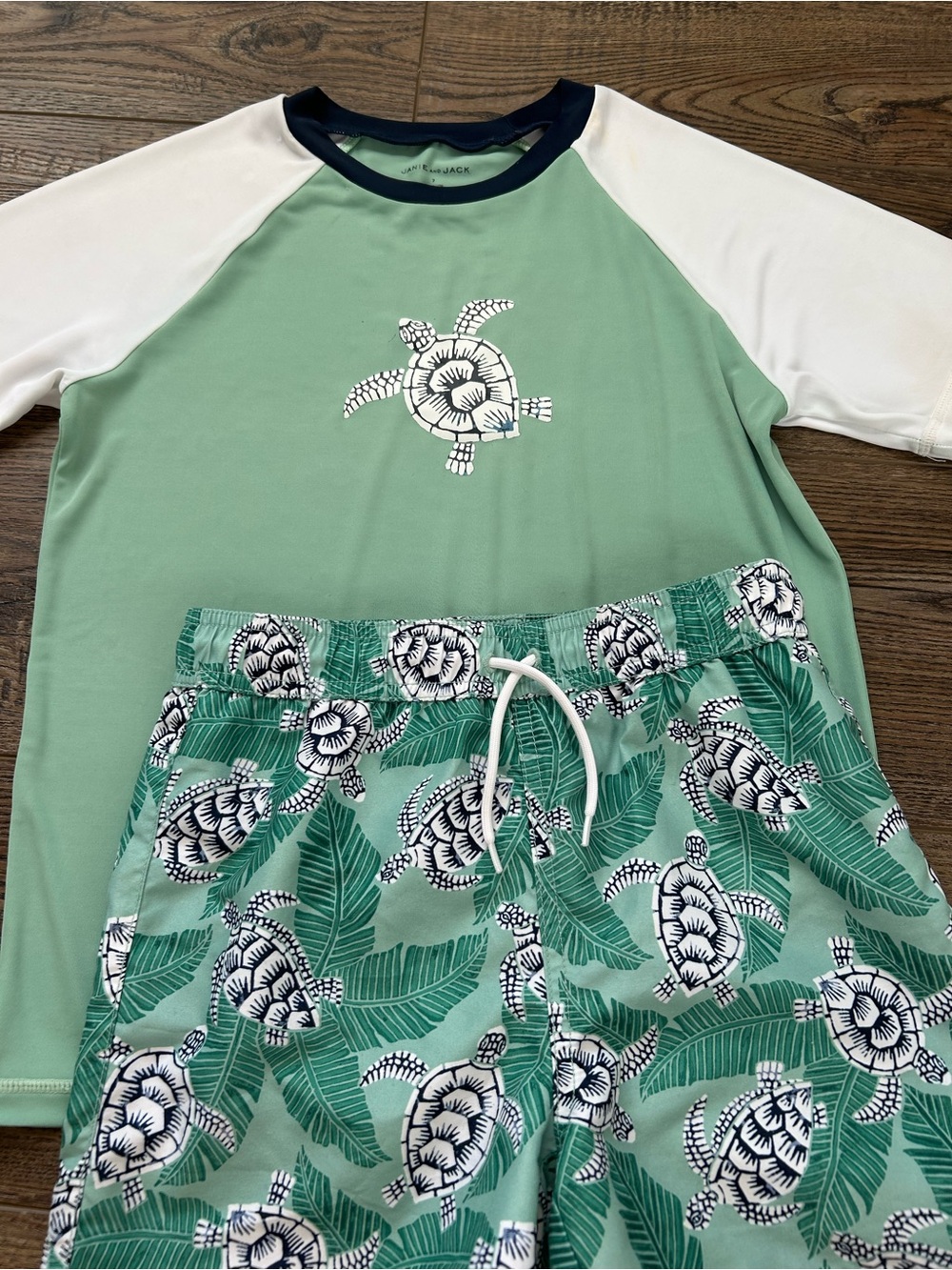 Janie and Jack Boys Swim Trunk and Rashguard